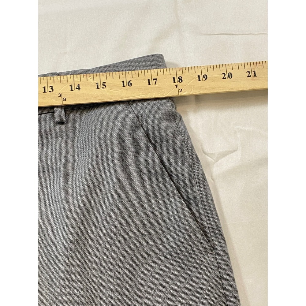 Ted Baker London Mens 34R Slim Fit Grey Wool Blend Selwynt Dress Pants Trousers - Picture 11 of 11